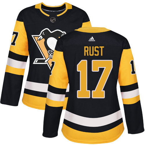 Adidas Pittsburgh Penguins 17 Bryan Rust Black Home Authentic Women Stitched NHL Jersey